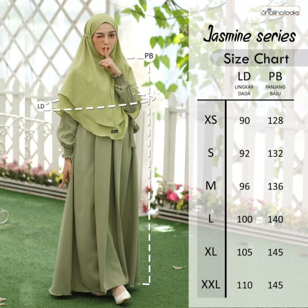 Size Chart Jasmine Series